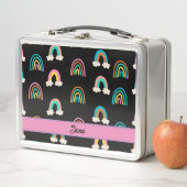 Schattige regenboogpatroon gepersonaliseerde naam (In situ)