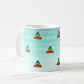 Schattige regenboogpoop Emoji Koffiemok (Voorkant links)