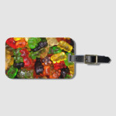 schattige regenboogregenboogkleurige snoep beer bagagelabel (Voorkant (horizontaal))