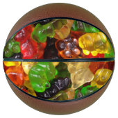schattige regenboogregenboogkleurige snoep beer basketbal (Voorkant)