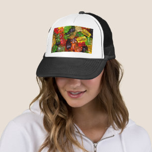 schattige regenboogregenboogkleurige snoep beer trucker pet