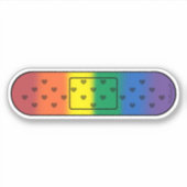 Schattige regenboogverband sticker (Voorkant)
