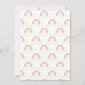 Schattige Regenboogwolk Krabbel Baby Shower  Kaart (Achterkant)