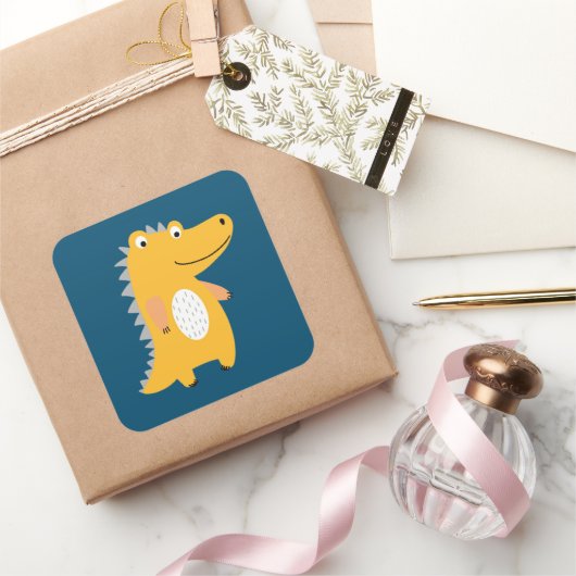 Schattige regenwoud Dieren Vierkante Sticker (Geschenken)