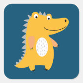 Schattige regenwoud Dieren Vierkante Sticker (Voorkant)