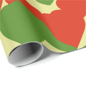 Schattige Reggae Mini Hearts Rood Goud Groen Patro Cadeaupapier (Rol Hoek)