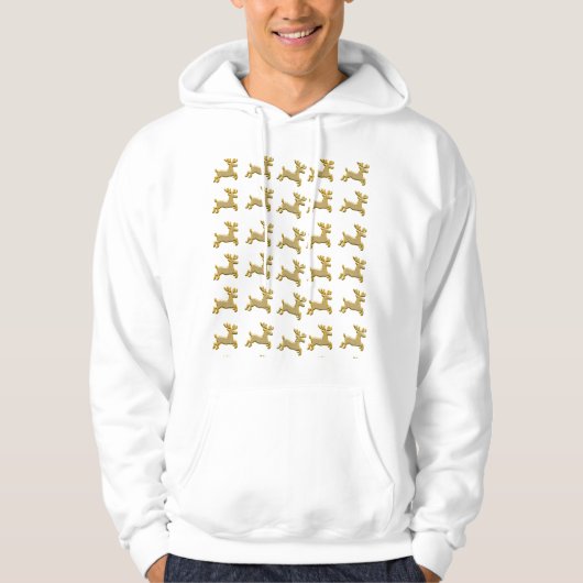 Schattige Reindekerkerst met lelijke kerst Hoodie (Voorkant)