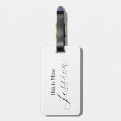 Schattige reiskat bagagelabel (Achterkant verticaal)