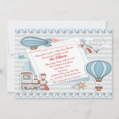 Schattige Reizen Thema Baby Boy Shower Kaart (Voorkant)