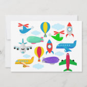 Schattige Reizen Thema Baby Boy Shower Kaart (Achterkant)