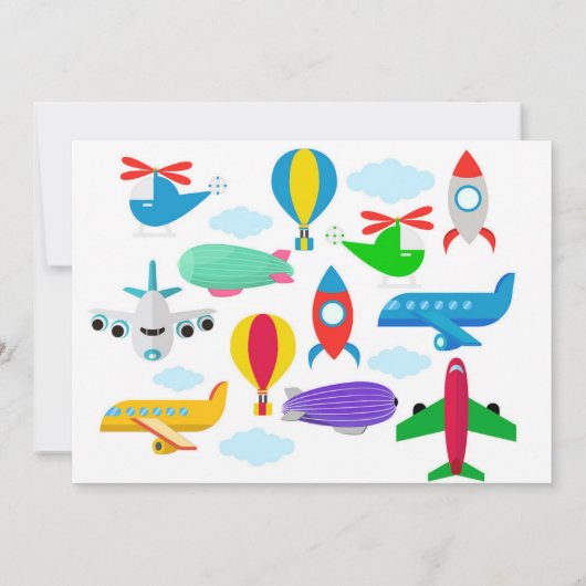 Schattige Reizen Thema Baby Boy Shower Kaart (Achterkant)