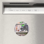 Schattige rekkende kat magneet (Insitu (Vaatwasser))