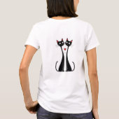 Schattige Rekkende Katten Grappig Geschenk T-Shirt (Achterkant)