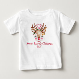 Schattige rendier 1e/2e/3e/4 kerst personaliseren
