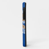 Schattige rendier Cartoon Christmas Fun Blue Case-Mate iPhone Case (Achterkant/links)