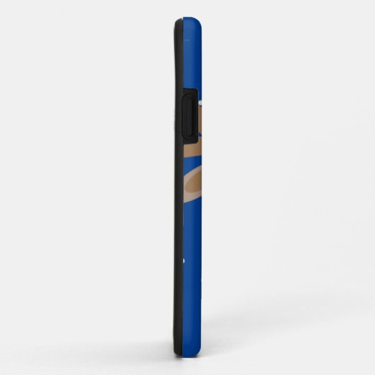 Schattige rendier Cartoon Christmas Fun Blue Case-Mate iPhone Case (Achterkant/rechts)