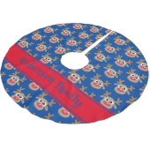 Schattige rendier Cartoon patroon rood groen Kerstboom Rok (Gekanteld)