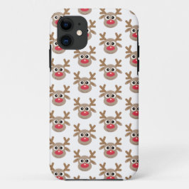 Schattige rendier Cartoon Pattern Christmas White Case-Mate iPhone Case