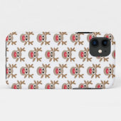 Schattige rendier Cartoon Pattern Christmas White Case-Mate iPhone Case (Achterkant (horizontaal))
