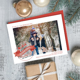 Schattige rendier één foto kerst feestdagenkaart