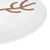 Schattige rendier gezicht kerst aangepaste snijpla snijplank (Hoek)