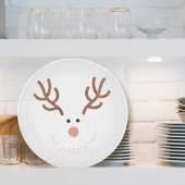 Schattige rendier gezicht kerst aangepaste snijpla snijplank