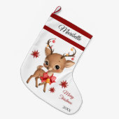 Schattige rendier grote kerstkous grote kerstsok (Voorkant (Hangend))