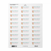 Schattige Rendier Kabouter Kerst Retouradres Etiket (Full Sheet)