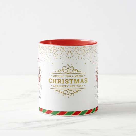 Schattige rendier kerst Kinder warme chocolademelk Mok (Midden)