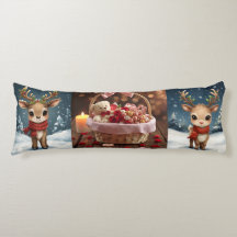 Schattige rendier kerstbedding voor kinderen winte