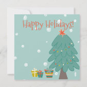 Schattige rendier | Kerstfeest Kaart (Achterkant)