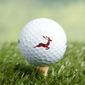 Schattige rendier kerstgolf cadeau ontwerp golfballen (Insitu Shirt)