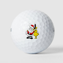 Schattige rendier kerstgolf cadeau ontwerp golfballen