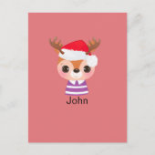 Schattige rendier kerstwinter dier briefkaart (Voorkant)