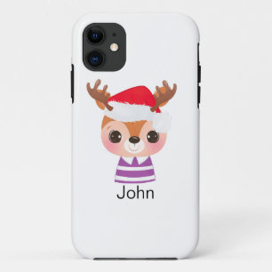 Schattige rendier kerstwinter dier Case-Mate iPhone case