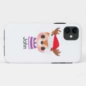 Schattige rendier kerstwinter dier Case-Mate iPhone case (Achterkant (horizontaal))