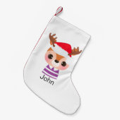 Schattige rendier kerstwinter dier kleine kerstsok (Voorkant (Hangend))