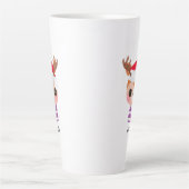 Schattige rendier kerstwinter dier latte mok (Voorkant)