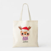 Schattige rendier kerstwinter dier tote bag (Achterkant)