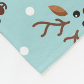 Schattige rendier kerstwinterpatroon fleece deken (Hoek)