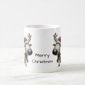 Schattige rendier met slee en Cadeaus Koffiemok (Center)