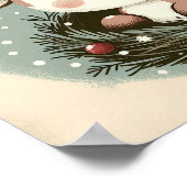 Schattige rendier met sneeuwbol Kinder kamer muurk Poster (Hoek)