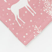 Schattige rendier met sneeuwvlokken fleece deken (Hoek)