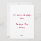 Schattige rendier op een roze fiets kerst Kaart (Achterkant)