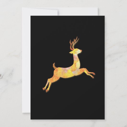 Schattige rendier paar winter bruiloft kaart (Achterkant)