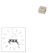 Schattige rendier Patroon Vrolijk Kerstfeest Rubberstempel (Gestempeld)