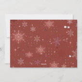 Schattige Rendier Red Bow Zwart & Goud Feestdagenkaart (Achterkant)