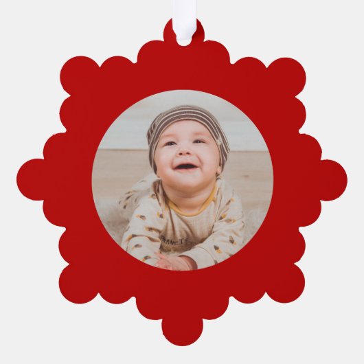 Schattige rendier rode kerst Feestdagen Foto Ornament Kaart (Achterkant)