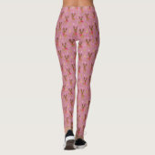 Schattige rendier roze kerstpyjamabroek leggings (Achterkant)