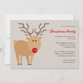Schattige rendier rustiek kerstfeest kaart